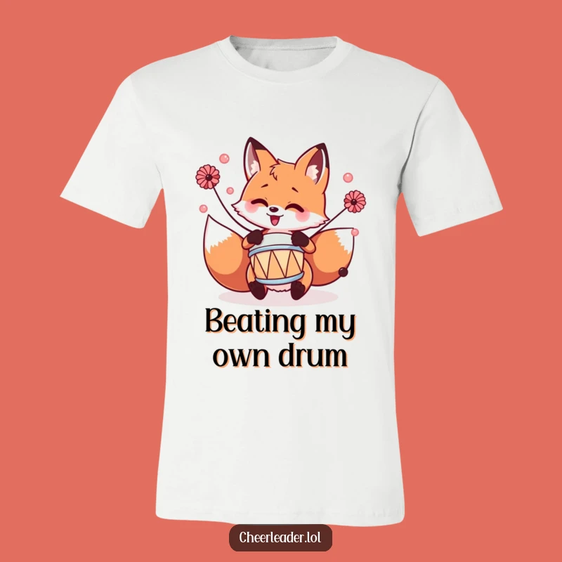 Funny Fox Drummer Tee: Rock Your Style with this Hilarious Gift