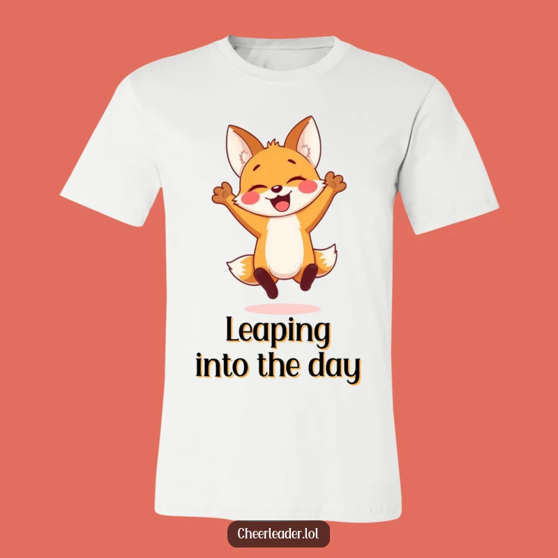 Funny Fox Cub Jump T-Shirt: Express Joy with Hilarious Animal Apparel