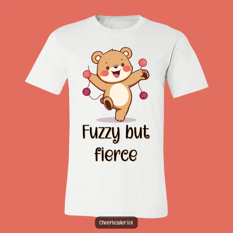Funny High Kick Bear T-Shirt - Hilarious Cheerleader's Perfect Funny Gift