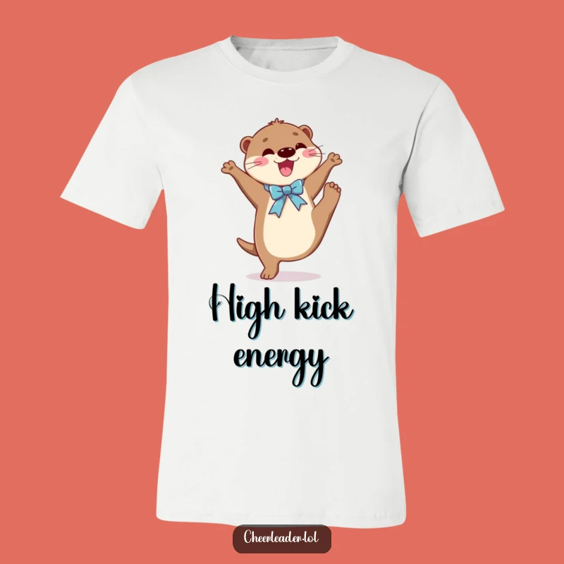 Funny Otter Dancer T-Shirt: Joyful Otter with Ribbon High Kicking, Fun Gift