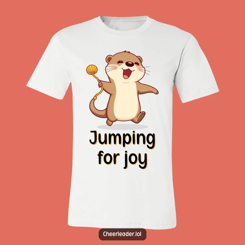 Funny Otter Fitness T-Shirt: Energetic Otter Jumping Rope, Hilarious Gift!