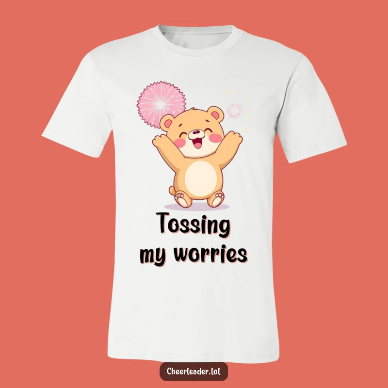 Funny Bear Cub Sparkle T-Shirt: Pom-Pom Playtime, Hilarious Gift Idea