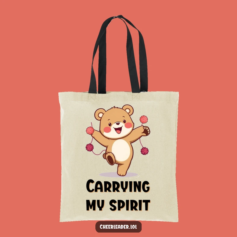 Funny Cheer Bear Tote Bag - Carry Your Spirit with This Hilarious Funny Gift
