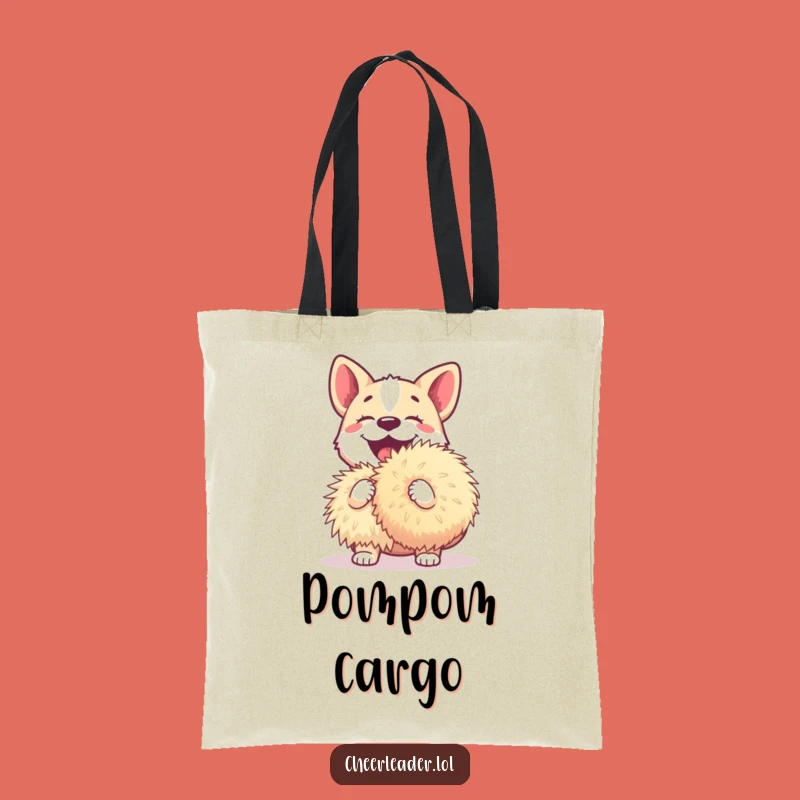 Funny Dog Pom-Pom Tote Bag - Stylish, Hilarious Shopping Bag Gift