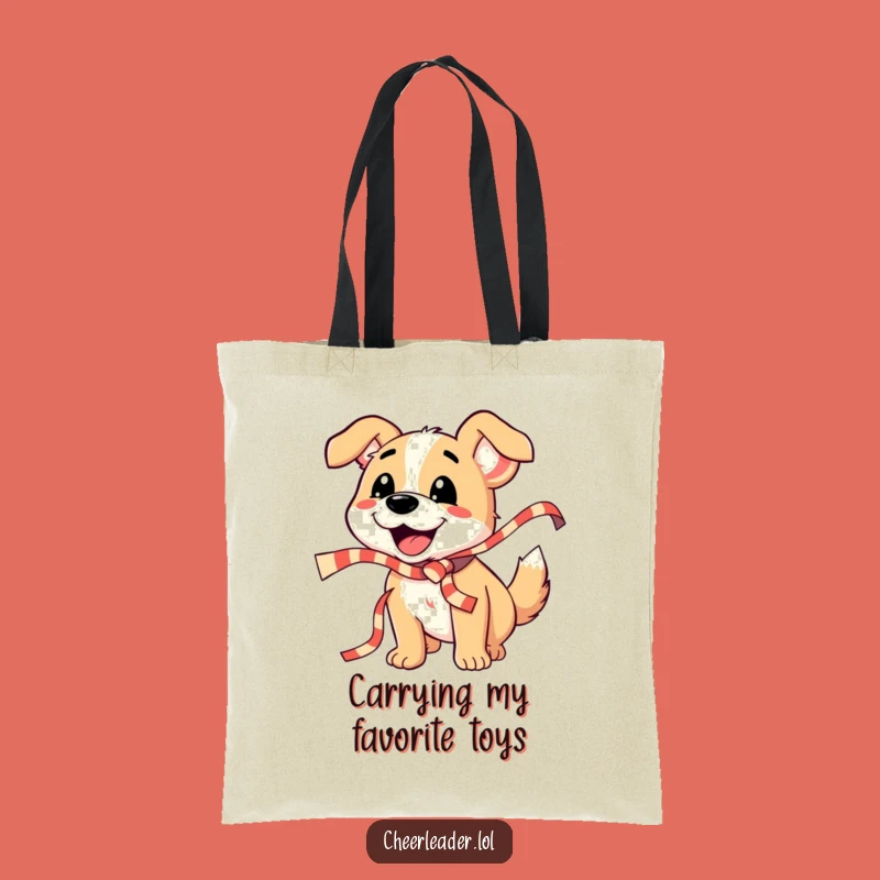 Funny Dog Ribbon Tote Bag: Carry Your Party Essentials, Chic & Cheerful Bag