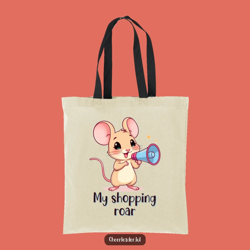 Funny Mouse Megaphone Tote Bag: Carry Your Spirit with Hilarious Animal Cheer