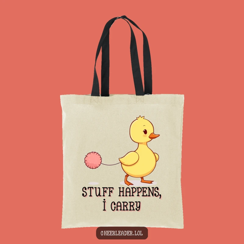 Funny Wobbly Duckling Tote Bag: Carry Your Cute Efforts!